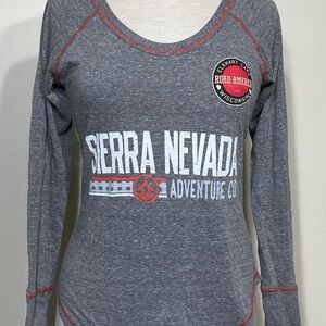 Sierra Nevada Women Grey Long Sleeve Shirt Size Small Blue 84